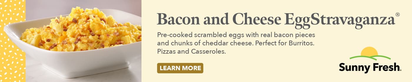 Sunny Fresh Bacon and Cheese EggStravaganza - banner - both - 03.23