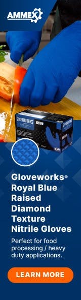 Gloveworks Royal Blue Raised Diamond Texture Nitrile Gloves - skyscraper - both - 08.23