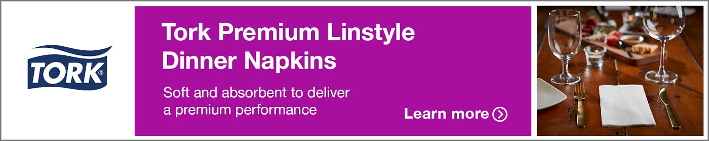 Essity - Tork Premium Linstyle Dinner Napkins - banner - both - 05.18