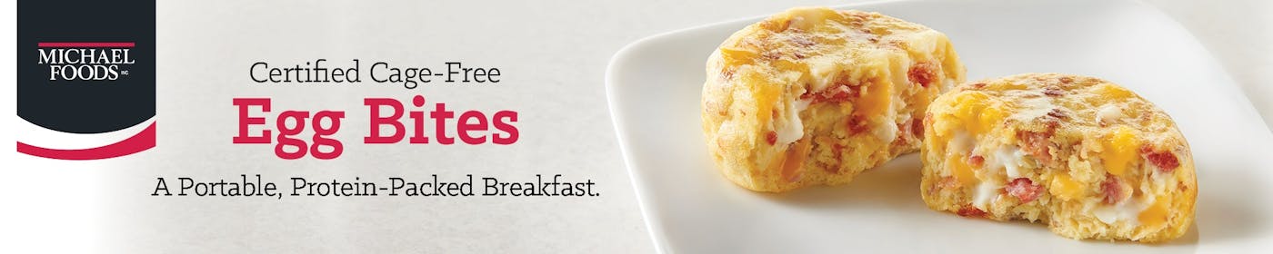 Certified Cage-Free Egg Bites - Portable, Protein-Packed Breakfast - banner - both - 09.23